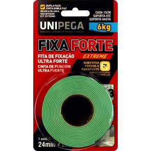 Cinta doble faz trasparente de 24 mm de ancho 2 mts de largo y 1 mm de espesor EXTREME