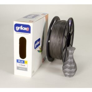 Filamento Pla para Impresora 3d DE 1.75mm Por Kg Grilon3 GRIS PLATA 