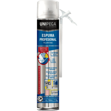 Espuma poliuretanicas de 750 cc unipega